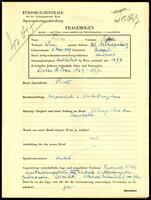 Applicant: Fried, Sophie; born 1.3.1869 in Budapest (Hungary); widowed.