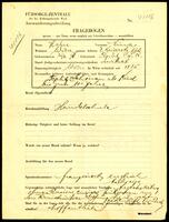 Applicant: Hahn, Nina; born 25.4.1876 in Teplice (Czech Republic); widowed.