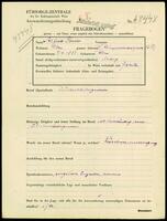 Applicant: Fänto, Alfred; born 3.4.1887 in Vienna (Austria); single.