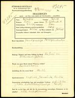Applicant: Kornfeld, Edith; born 12.8.1907 in Vienna (Austria); single.