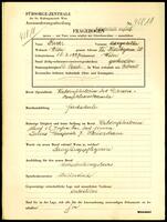 Applicant: Fuchs, Margarethe; born 15.3.1887 in Vienna (Austria); divorced.