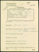 Applicant: Frisch, Hilda; born 8.9.1895 in Nadvirna (Ukraine); single.