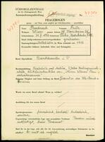 Applicant: Bachrach, Fritz; born 31.5.1892 in Unterkloster (Třebíč, Czech Republic); divorced.