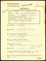 Applicant: Fenner, Dionysia; born 2.8.1887 in Siret (Romania); single.