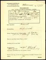 Applicant: Rosenzweig, Max; born 25.7.1874 in Wessely, Mähren; married.