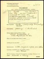 Applicant: Benedikt, Leopoldine; born 9.3.1884 in Vienna (Austria); married.