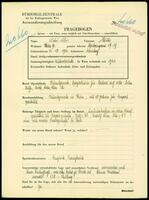 Applicant: Schüller, Käthe; born 12.10.1906 in Nuremberg (Germany); single.
