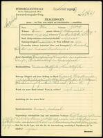 Applicant: Blum, Güstaf; born 23.9.1878 in Velké Meziříčí (Czech Republic); married.