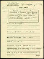 Applicant: Winkler, Dora; born 14.6.1896 in Kalusz (Poland); married.