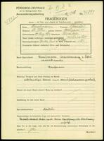 Applicant: Frischmann, Samuel; born 19.8.1884 in Farafeld; married.