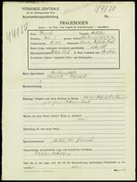 Applicant: Samuel, Wilhelm; born 1.8.1882 in Kaaden (Czech Republic); married.