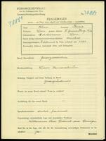 Applicant: Klein, Therese; born 19.12.1866 in Vienna (Austria); widowed.