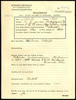 Applicant: Schulz, Max; born 5.7.1887 in Topol̕čany (Slovakia); married.
