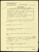 Applicant: Buchwald, Evelin; born 5.4.1891 in Angern (Austria); single.