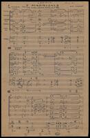 2 Madrigals (photocopy of manuscript) : pour flûte, hautbois, clarinette, basson, cor et harpe.