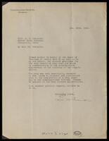Correspondence with institutuions: Congregation Bet El - A. Z. Idelsohn (manuscript). 1925, December