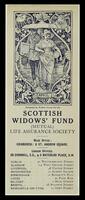 Scottish Widow's Fund bookmark.