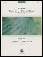 Three songs without words : for viola and piano (1952) / Paul Ben-Haim.