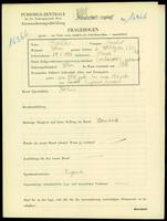 Applicant: Gelles, Rachel; born 29.1.1906 in Paris (France); married.