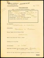 Applicant: Bergmann, Erna; born 4.1.1901 in Nuremberg (Germany); single.