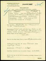 Applicant: Hessel, Jakob; born 25.5.1879 in Bodzanów (Poland); married.
