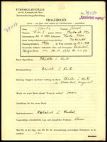 Applicant: Taube, Israel; born 26.4.1894 in Warta (Poland); married.