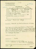 Applicant: Granek, Mendel; born 11.4.1894 in Krzepice (Poland); married.