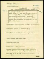 Applicant: Steinbock, David Leib; born 19.10.1882 in Skalat, Galizien; married.