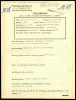 Applicant: Hirschfeld, Robert; born 9.9.1900 in Tata-tovaros (Hungary); married.
