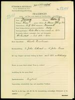 Applicant: Jung, Moritz; born 19.11.1906 in Kežmarok (Slovakia); single.