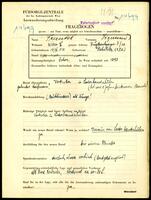 Applicant: Frankl, Sigmund; born 17.11.1878 in Pohořelice (Jihomoravsky kraj, Czech Republic); widowed.