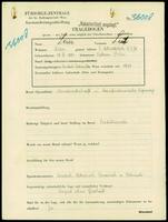 Applicant: Lerer, Leib; born 19.6.1884 in Ostrow (Poland); married.