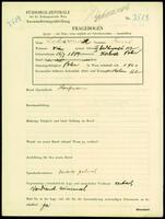 Applicant: Sikwornik, Feiwel; born 16.7.1889 in Kalersv (Poland); widowed.