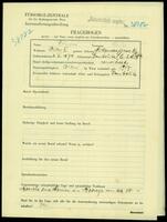 Applicant: Rittersporn, Rosa; born 5.12.1909 in Přerov (Czech Republic); single.