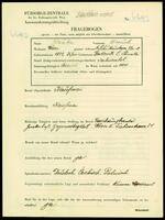 Applicant: Dauber, Baruch; born 26.6.1874 in Boskovice (Czech Republic); married.