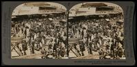 (2) - 3081 - The bazaar of Jaffa on a market day, Palestine.