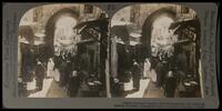 (23) - 10963 - Crowded bazaar and thoroughfare of David St. View east to Olivet, Jerusalem.