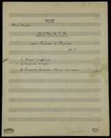 Sonata pour Violon et Piano, op. 11 (manuscript).