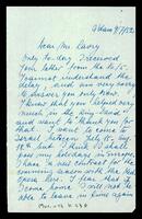 Letters. Paolo Gorin (manuscript). 28.8.1952