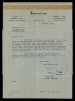 Correspondence: South African Broadcasting Corporation - Arieh Sachs (manuscript). 05.03.1959