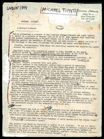 Michael Tippett : a musical portrait (manuscript).