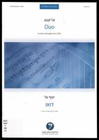 Duo : for oboe and English horn (1992) / Josef Tal.