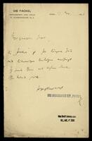 Die Fackel - Karl Kraus.