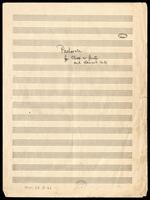 Pastorale for oboe or flute and clarinet (manuscript).