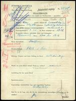 Applicant: Marder, Pinkas Leib; born 29.2.1892 in Botosani (Romania); married.