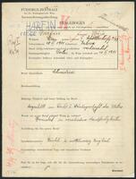 Applicant: Harfin Recte Garfin, Szyja; born 18.6.1901 in Izbica; married.