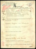 Applicant: Weiser, Arnold; born 20.7.1895 in Szczucin; married.