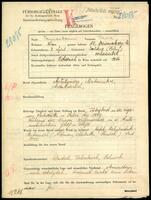 Applicant: Tennenbaum, David; born 7.4. in Zalozce (Ukraine); married.