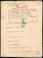 Applicant: Senft, Rosa; born 5.5.1898 in Sądowa Wisznia (Ukraine); single.