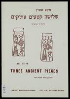 Three ancient pieces : for flute and guitar / Max Stern.